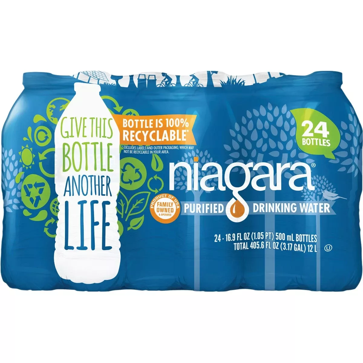 0.5 Liter Bottled Purified Water (24-pack)