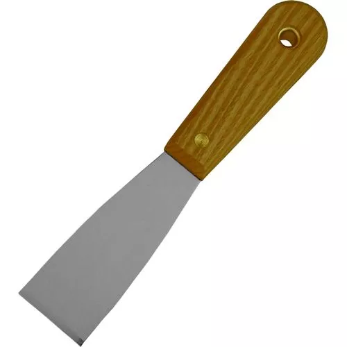 1-1/2" Flexible Putty Knife with Stainless Steel Blade and Wood Handle