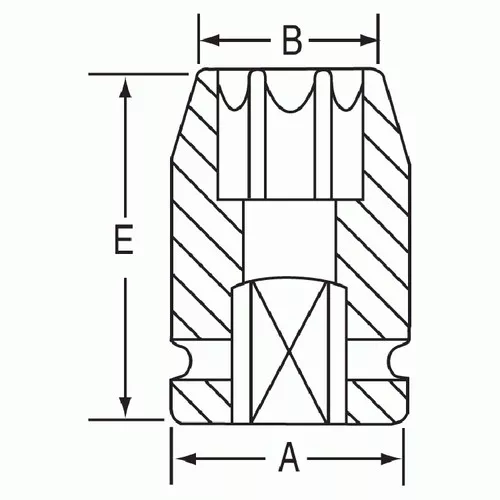 1/4" Drive x E8 Standard Length External Impact