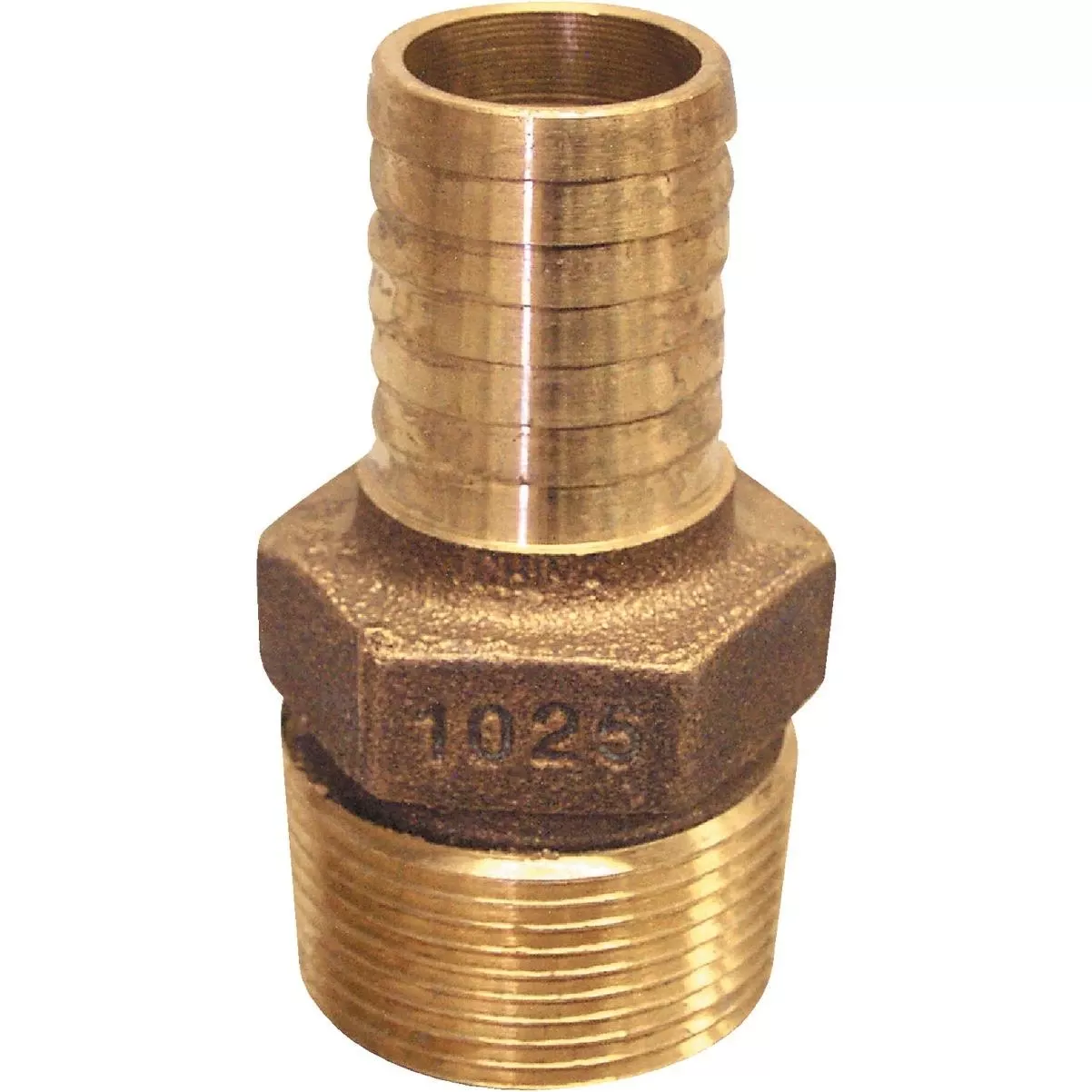 1 In. Insert X 3/4 In. Mip Red Brass Hose Barb Adapter