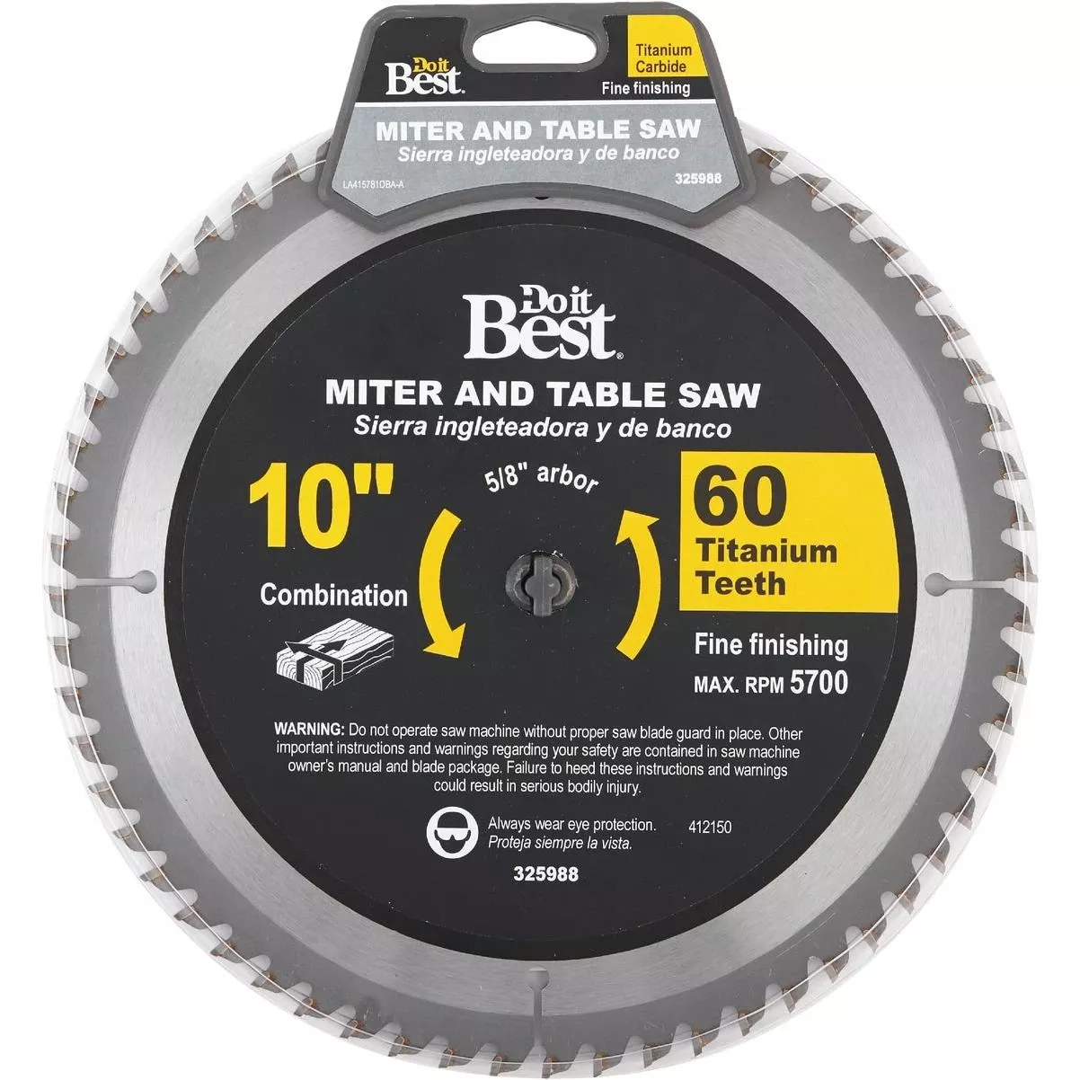 10 In. 60-tooth Combination Circular Saw Blade