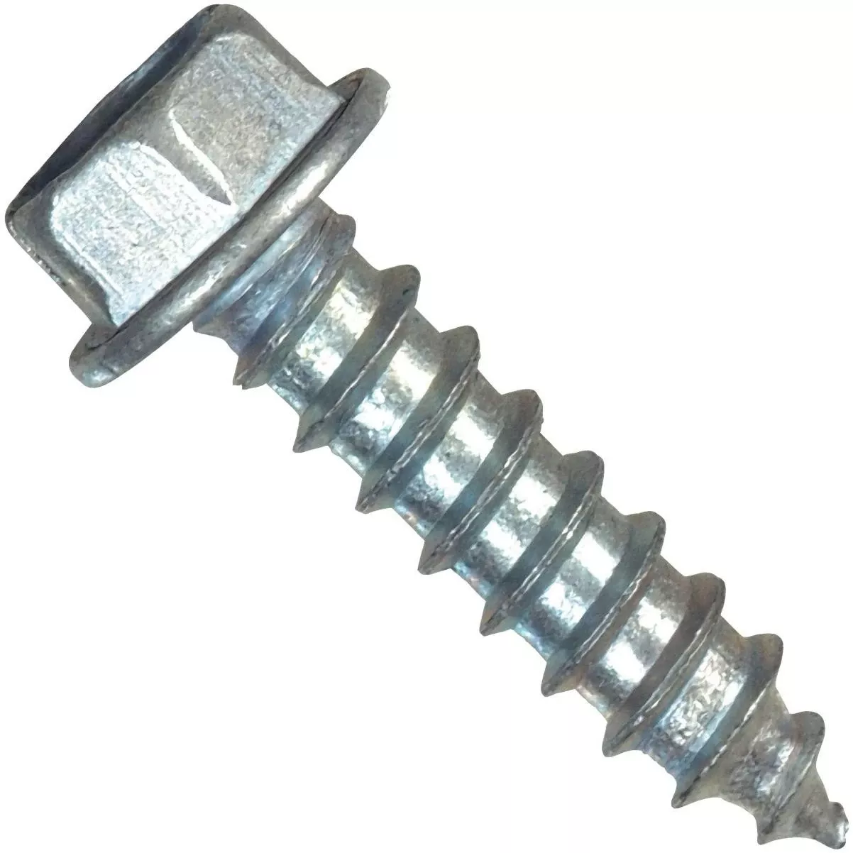 #12 X 2 In. Slotted Hex Washer Head Zinc Sheet Metal Screw (100-count)