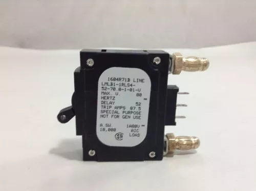 70 AMP CKT BREAKER BULLET BLACK HANDLE 3 PIN