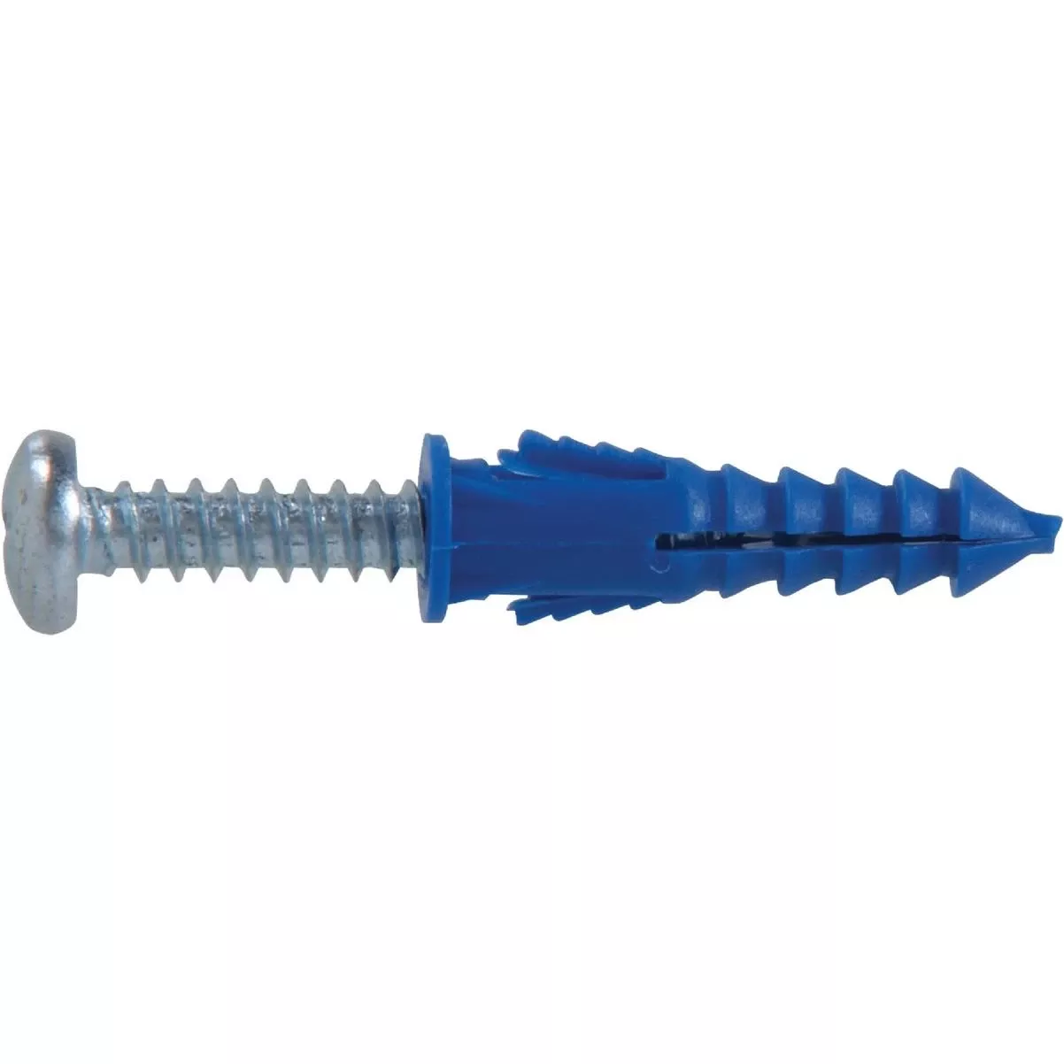 #8 – #10 – #12 Thread X 1-1/4 In. Blue Ribbed Plastic Anchor (25-count)