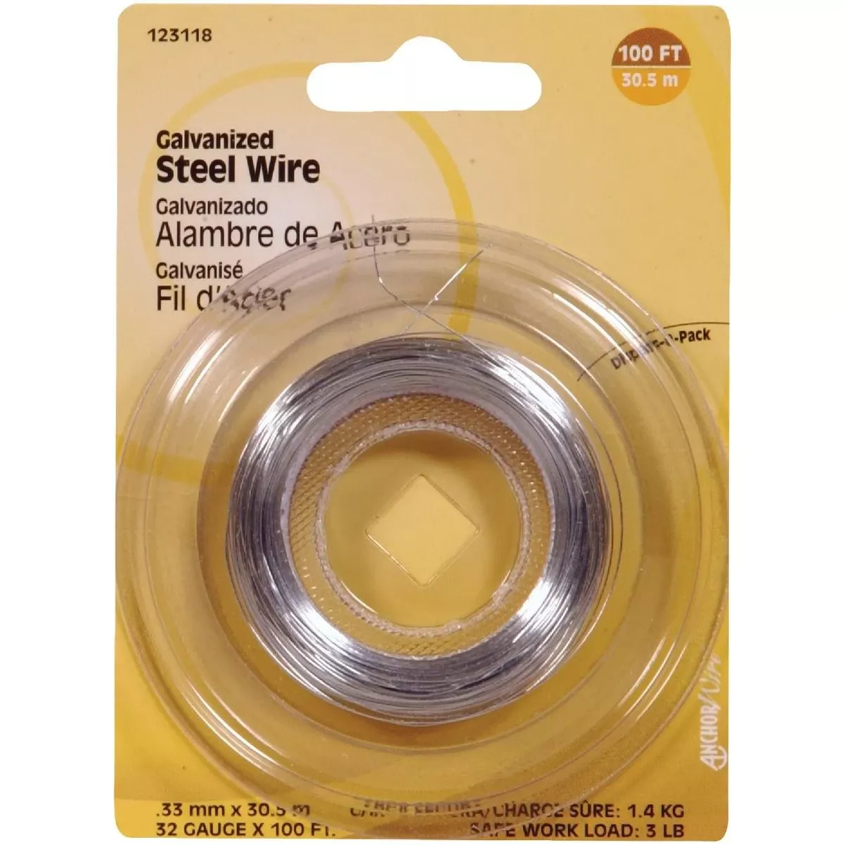 Anchor Wire 100 Ft. 32 Ga. Galvanized Steel General Purpose Wire