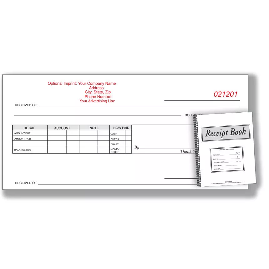 Custom Imprinted Receipt Book