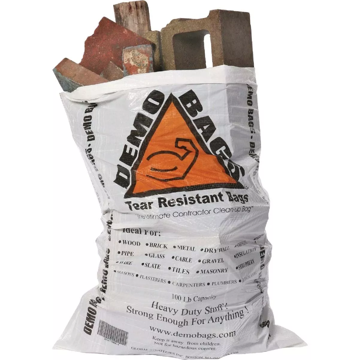 Demo 42 Gal. Contractor White Trash Bag (20-count)