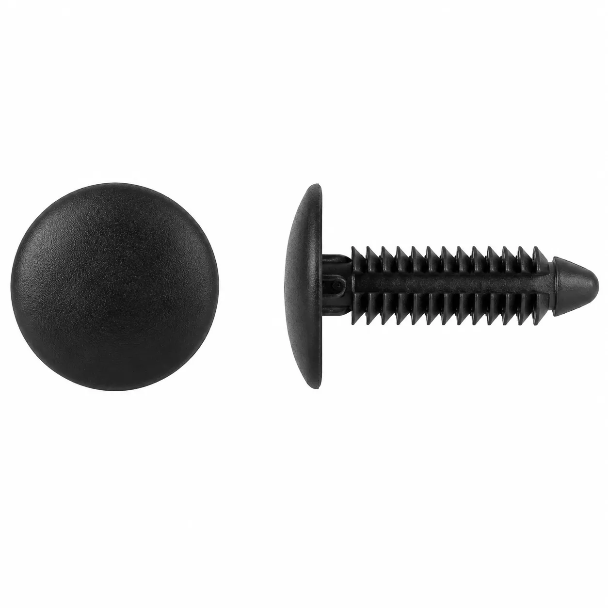 Disco Black Nylon Shield Retainers – 1/4″ Hole Size, 6 Pack