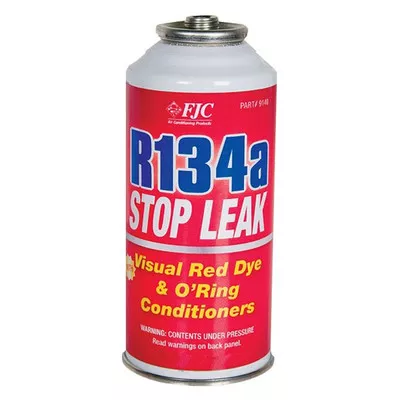 FJC R134a Stop Leak with Red Leak Detection Dye - Seals & Protects (9140)