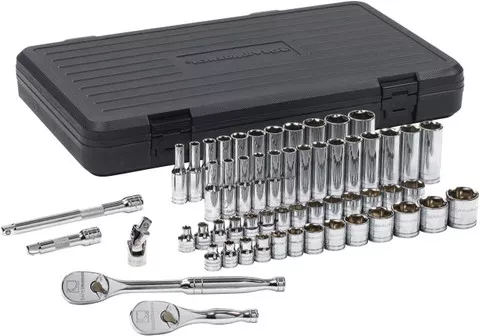 Gearwrench 57 Pc 3/8" Dr 6 Pt Socket Set (80550)