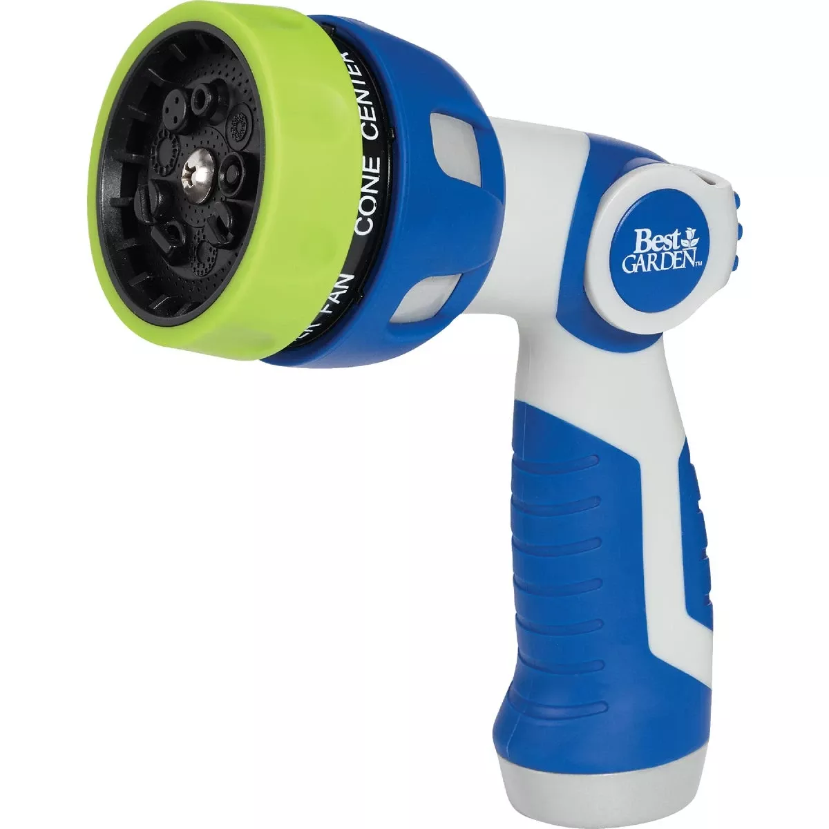 Gn93691 Metal 9-pattern Hose Nozzle – Blue & Gray
