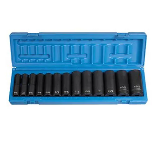 Grey Pneumatic 13 Pc 1/2″ Drive Deep Length SAE Socket Set – 1312D