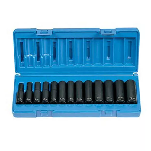 Grey Pneumatic 13 Pc 3/8″ Drive Deep Length Metric Socket Set – 1213MD