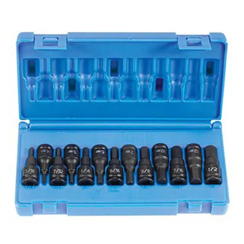 Grey Pneumatic 13 Pc 3/8″ Drive SAE & Metric Hex Driver Socket Set – 1298HC