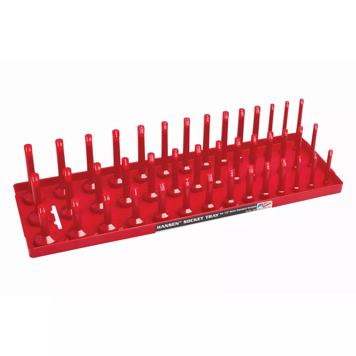 Hansen Global 1/2" SAE 3-Row Socket Tray