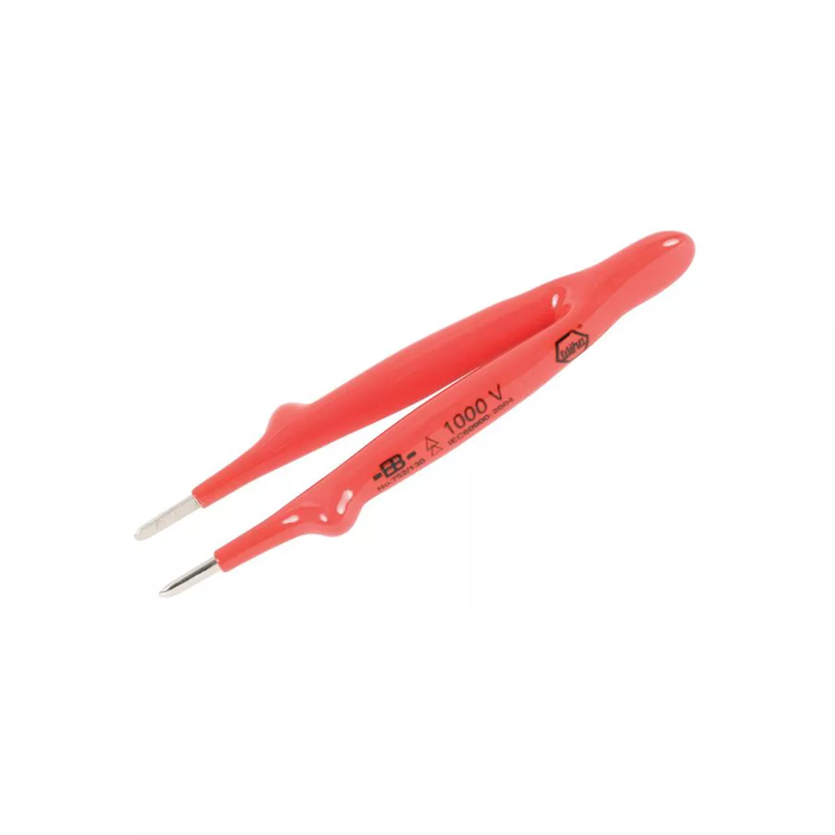 Insul. Tweezers Serrated, Straight Blunt 130mm Oal (5")