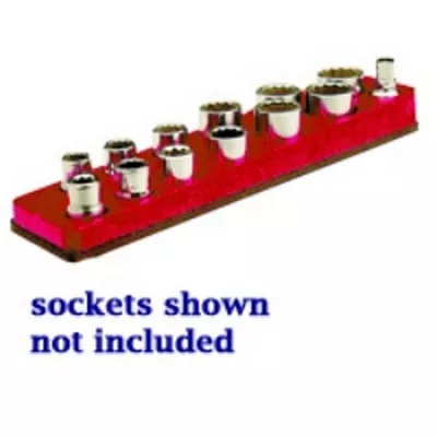 Mechanics Time Saver Rocket Red 13-Hole Shallow Socket Organizer (713)