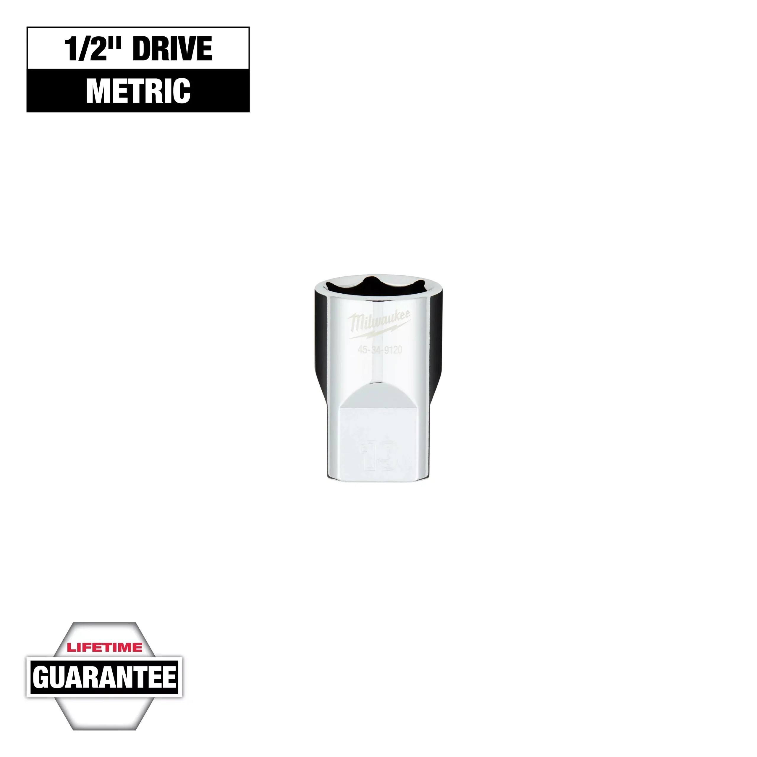 Milwaukee 1/2″ Drive 19MM Metric 6-Point Socket with FOUR FLAT™ Sides