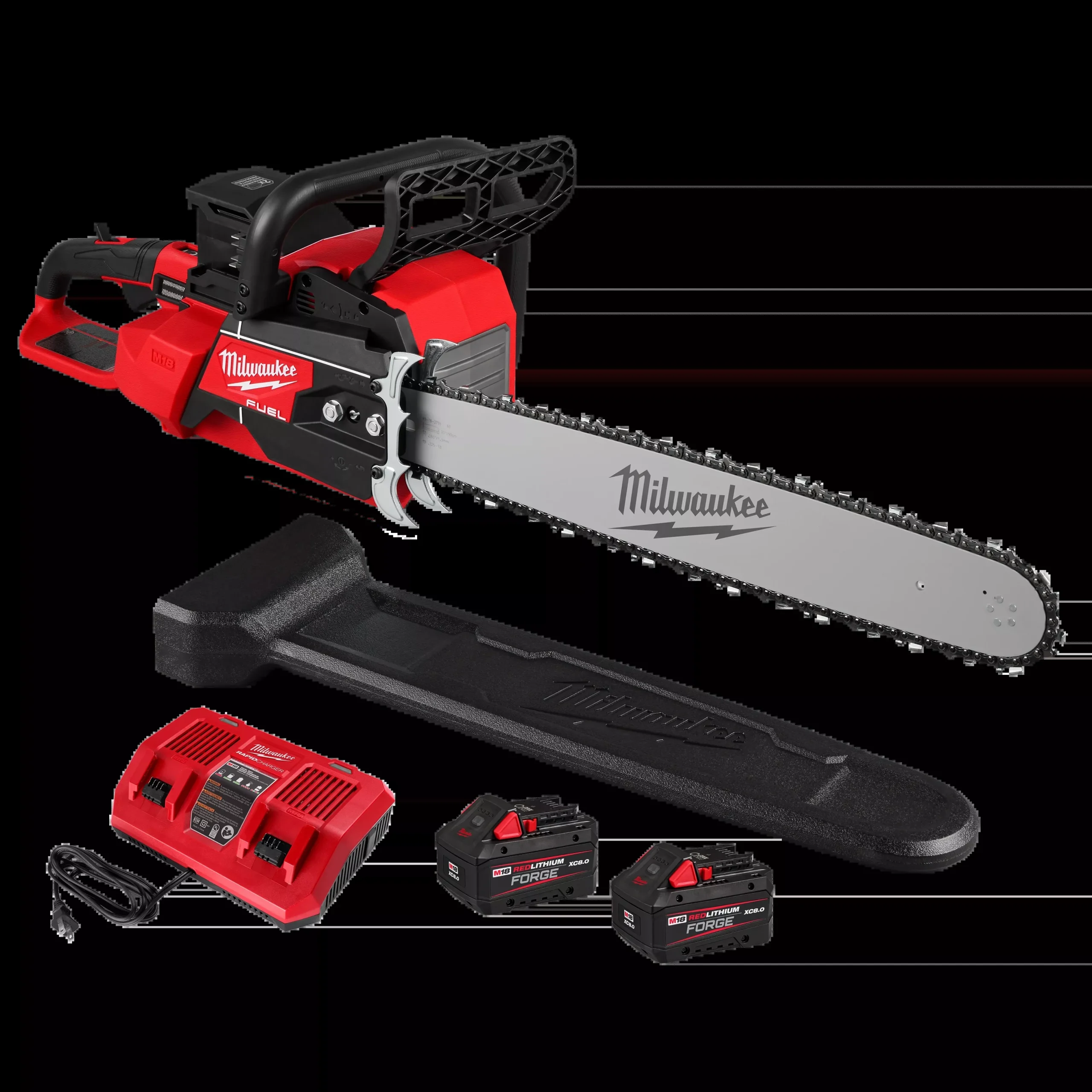 Milwaukee M18 FUEL™ 20" Dual Battery Chainsaw Kit