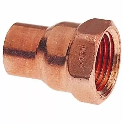 Mueller Industries W 61232 .5 X .68 Copper Adapter Female Pipe Thread
