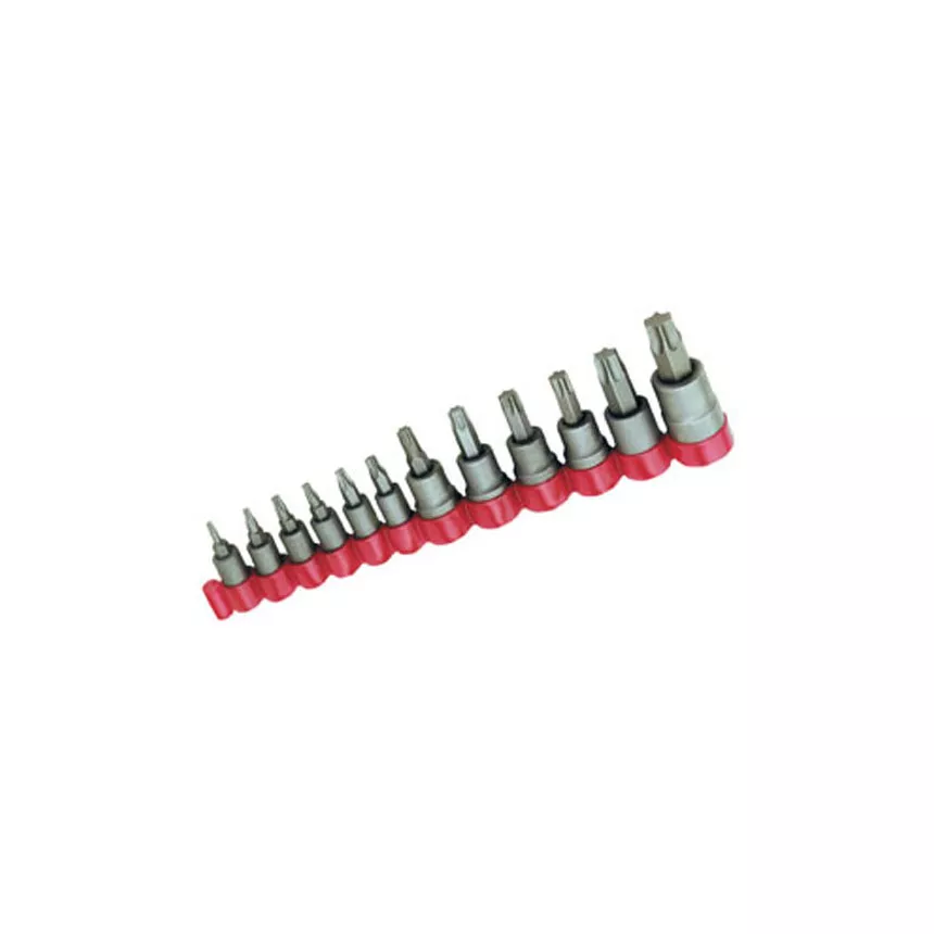 OTC 12-Piece 1/4″, 3/8″ and 1/2″ Square Dr. Bulletproof Torx Bit Socket Set – 6100