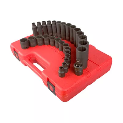 Sunex 3/8" Dr. 12 Pt. 29 Pc. Metric Master Impact Socket Set (3330)