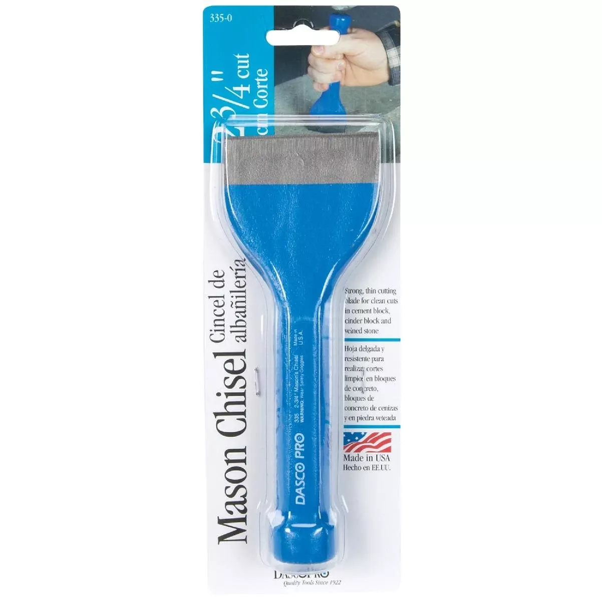 Tools 2-3/4 In. X 7-1/2 In. Mason Chisel