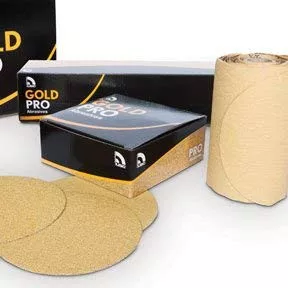 US Chemical And Plastics 6" Velcro Sanding Discs Gold 50-Pack 500-Grit (82417)