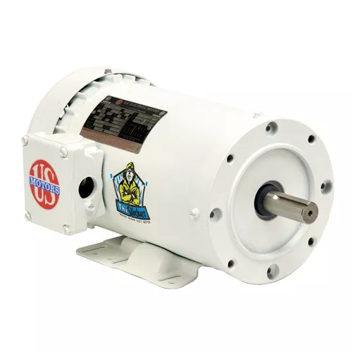 WD2C2PHC Nidec 2 hp 1800 RPM 56HC White (Rigid Base) 115/230V TEFC 1-Phase Washdown Motor