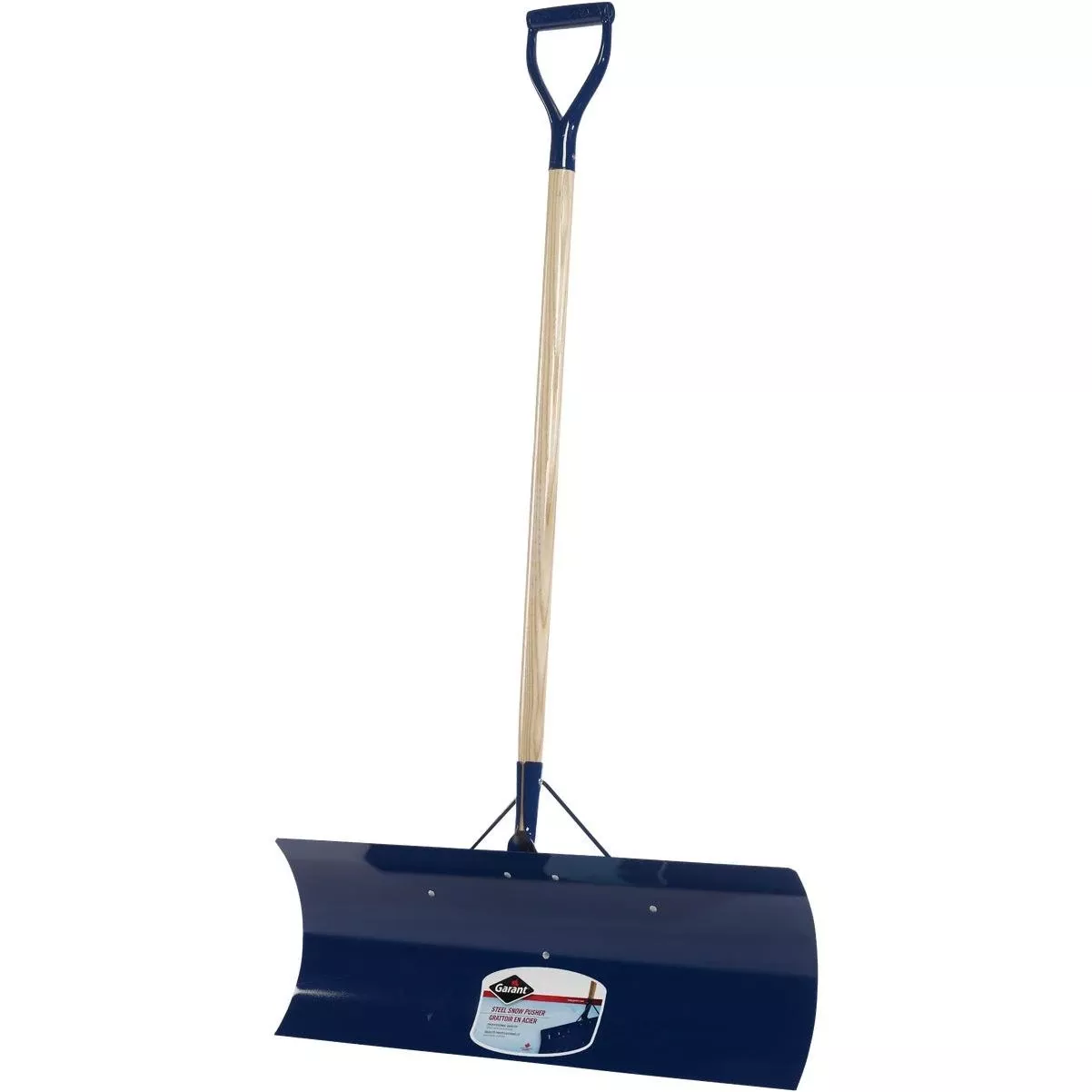 Yukon 30 In. Steel Snow Pusher With 42.75 In. D-grip Wood Handle